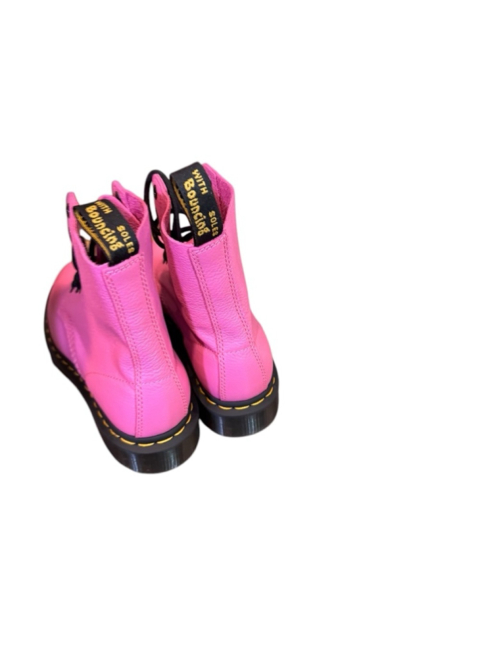 Women's Dr. Martens 1460 Pascal Boots Size 6 Pink Leather - Picture 4 of 7